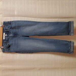 Vintage America Jeans Womens Size 4 Blue High Rise Straight Crop Cuffed